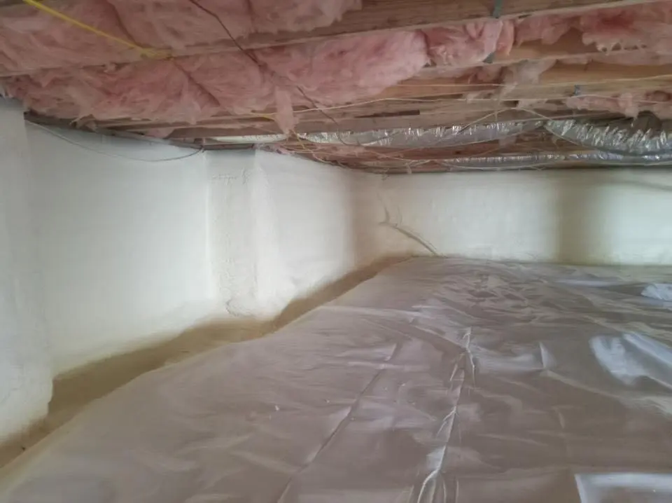 Crawl space encapsulation with closed-cell spray foam for Attic Insulation in Rolla