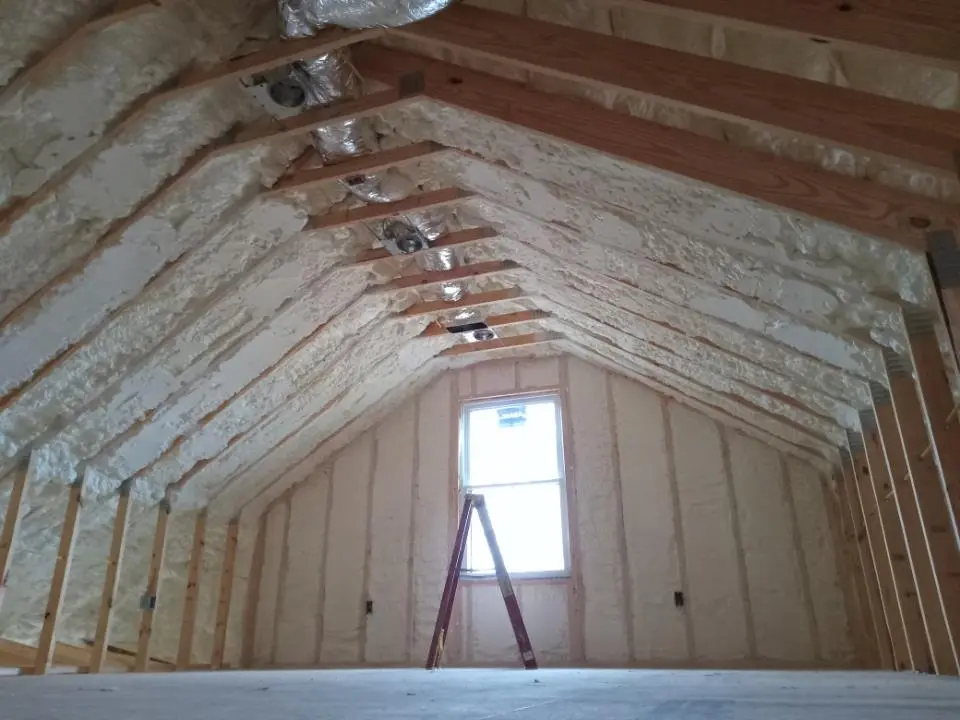 Spray foam roofing application for Crawl Space Insulation project in Rolla